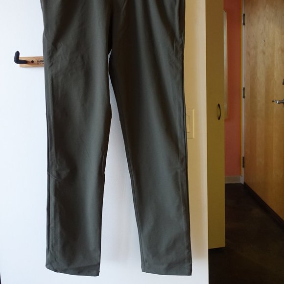Lululemon Warpstreme ABC Pant Classic 37"L inseam Tall Size 34 Dark Olive - Picture 3 of 12